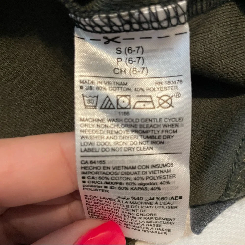 Old Navy Kids Camouflage Hoodie - Black and Olive